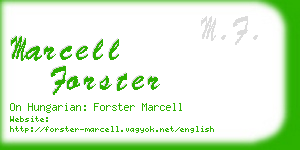 marcell forster business card